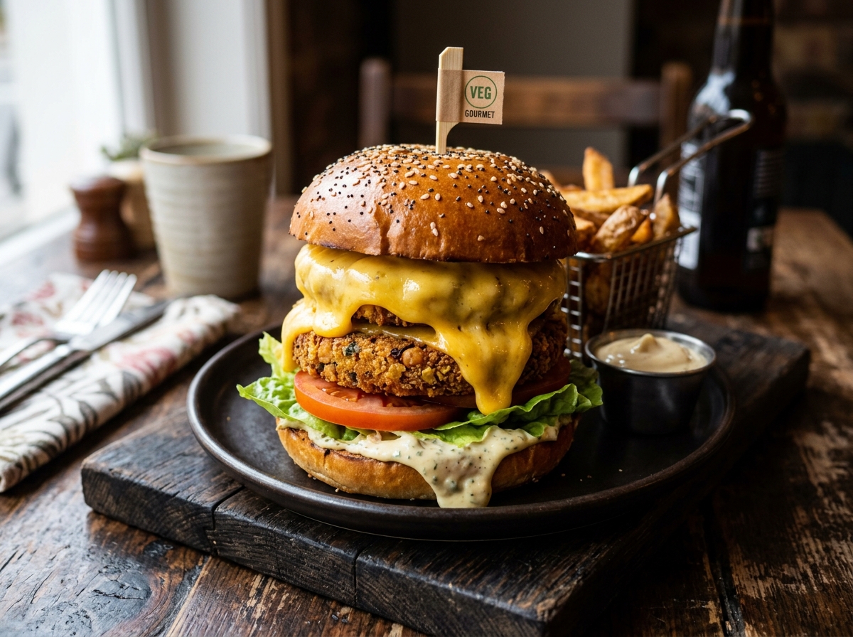 Double Cheese Veg Patty Burger