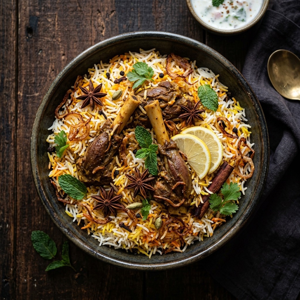 Royal Dum Mutton Biryani Bowl